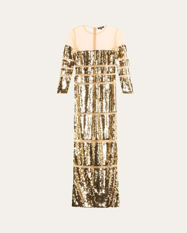 Desi Sequined Panel Dress